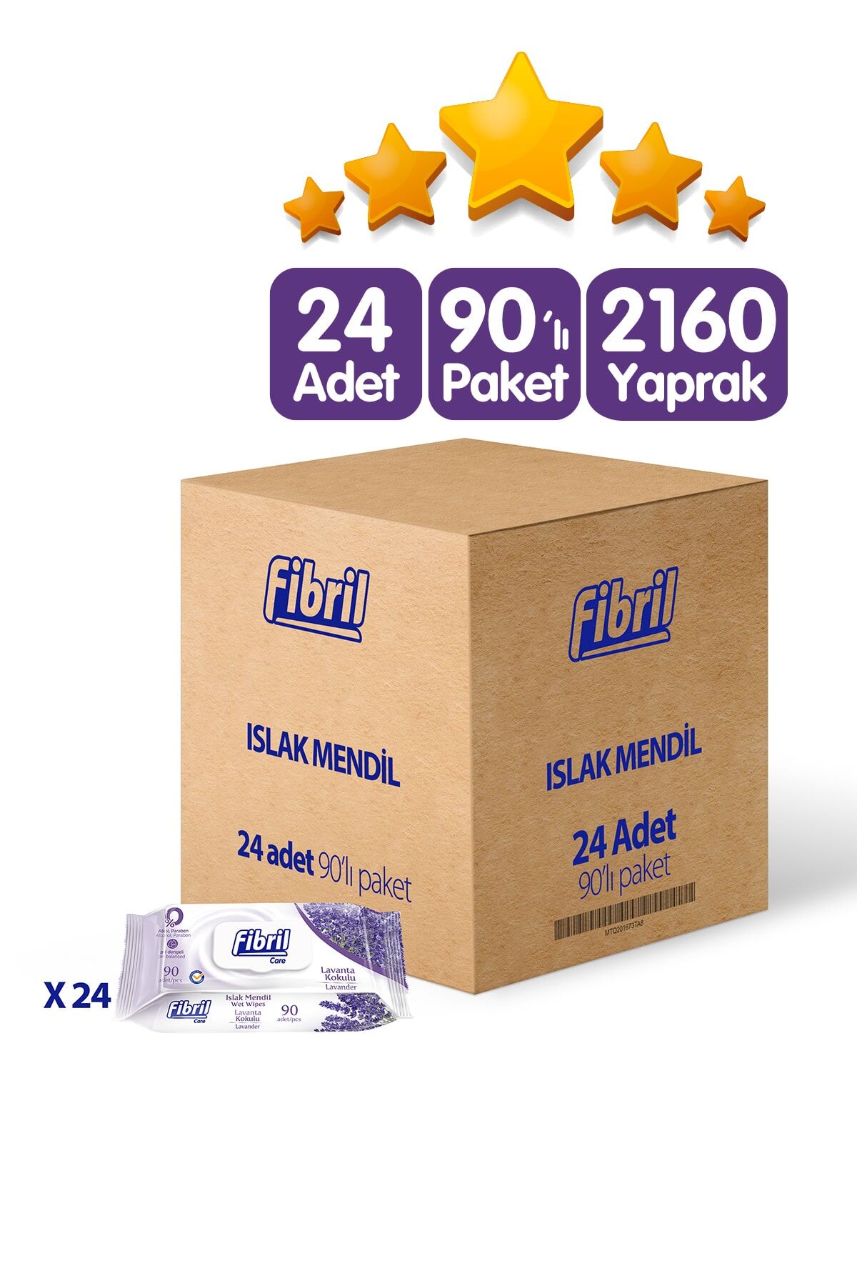 Care Lavanta Kokulu Islak Mendil 24x90 Lı Paket 2160 Yaprak