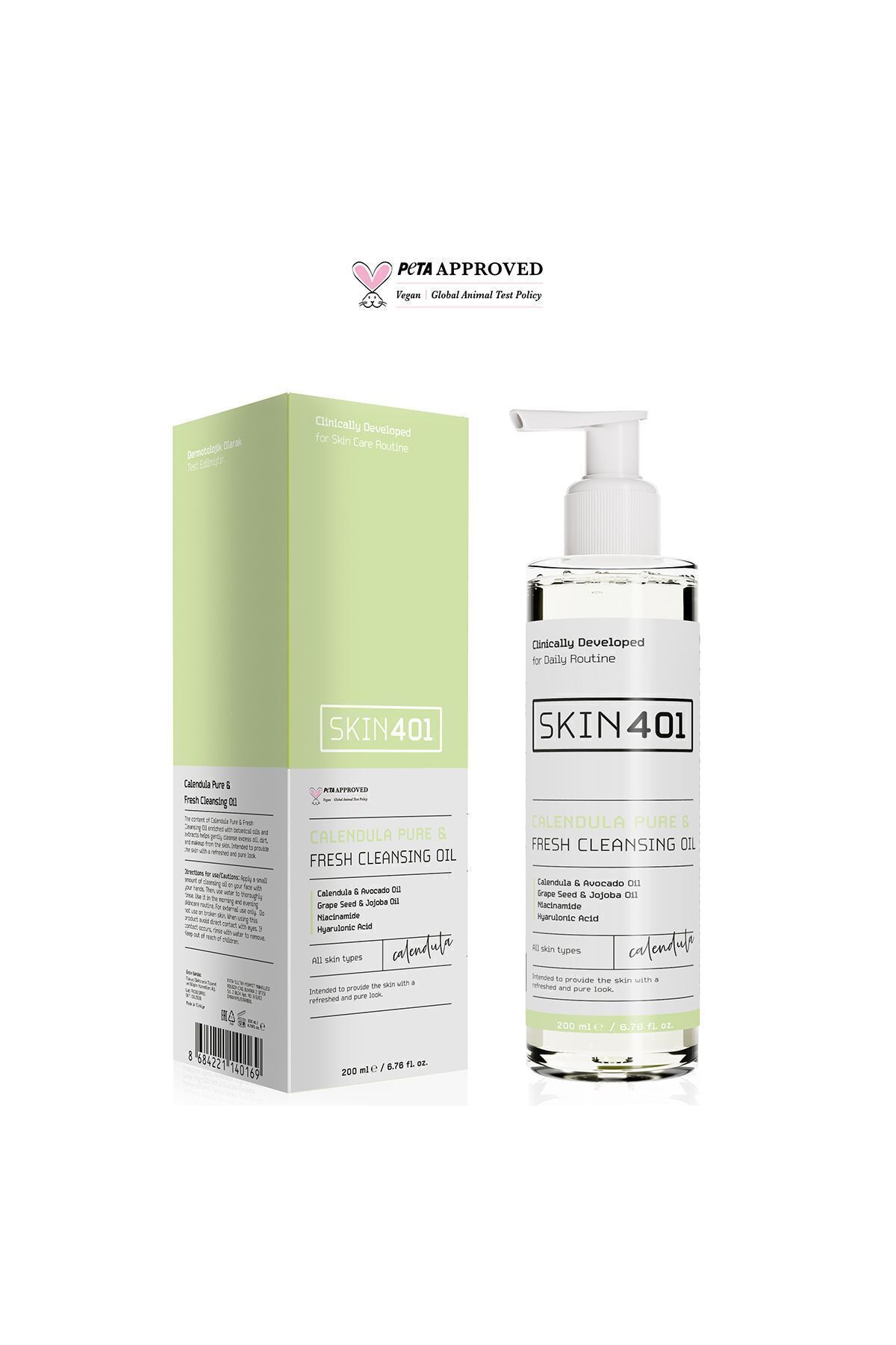 Kalendula Saf & Tazeleyici Cilt Temizleme Yağı 200 ml
