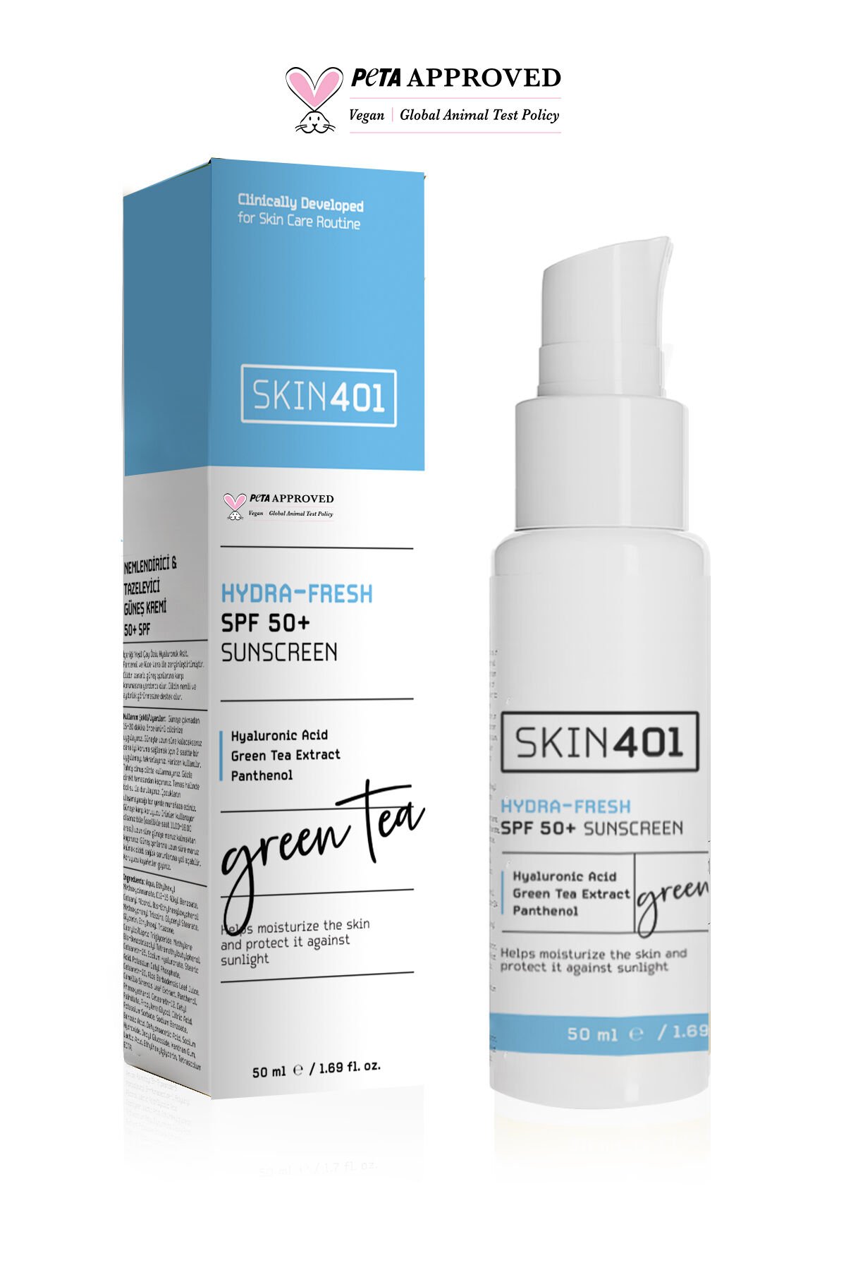 Spf 50 Nemlendirici & Tazeleyici (GREEN TEA HYDRA FRESH) Güneş Kremi 50 ml