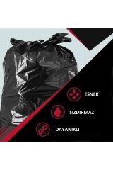 Ekonomik Battal Boy Siyah Rulo Çöp Torbası (72x95cm) 300gr