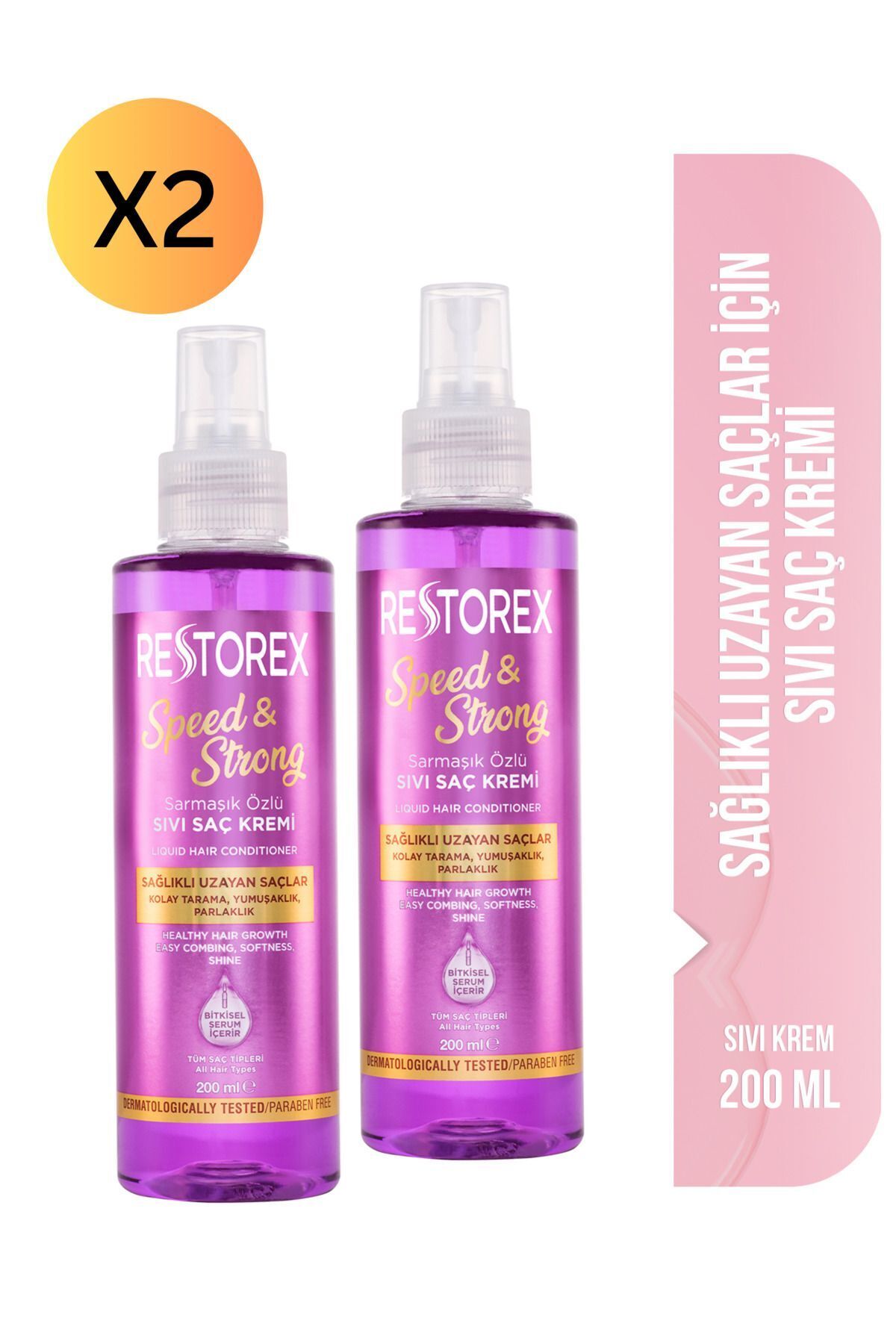 Sarmaşık Özlü-onarıcı- Sağlıklı Uzama Etkili Sıvı Saç Kremi Fön Suyu 200 Ml X 2 Adet