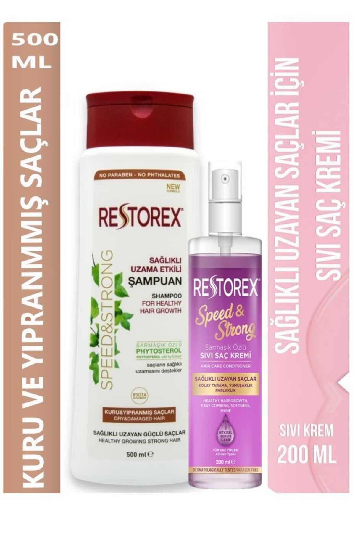 Kuru Ve Yıpranmış Saçlar Için Hızlı Uzama Etkili Saç Bakım Seti