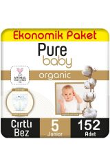 Organik Pamuklu Cırtlı Bez Ekonomik Paket 5 No Junior