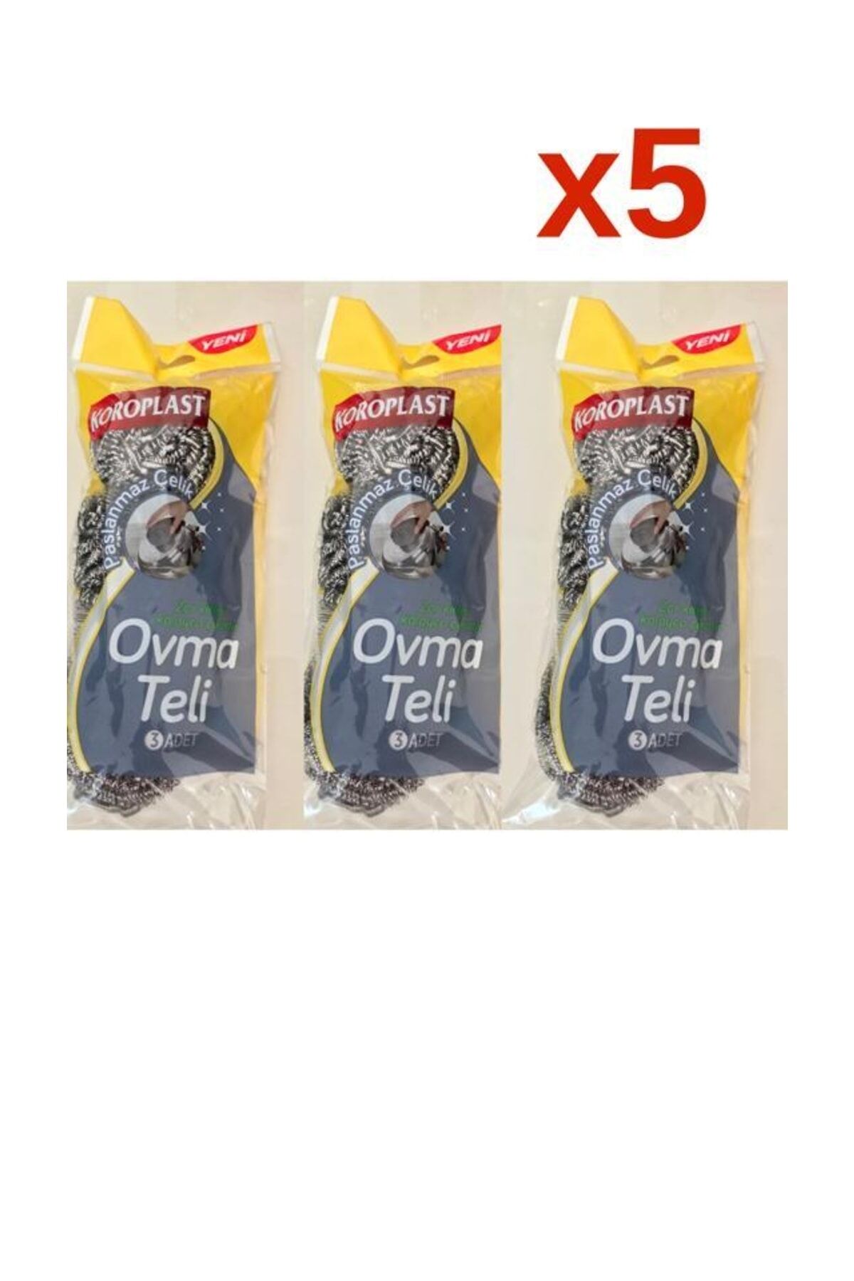 Ovma Teli Paslanmaz Çelik 3 Adetli 5 Paket