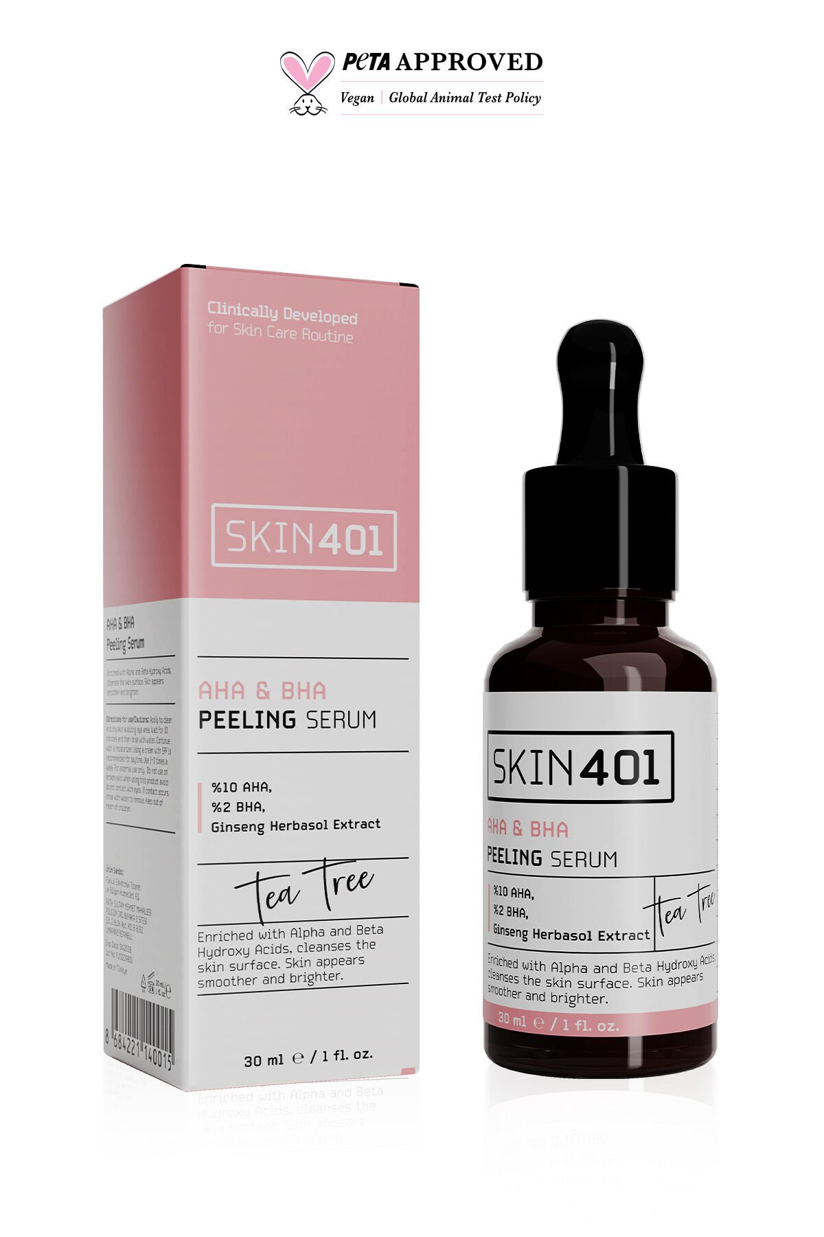 Aha %10 Bha %2 Canlandırıcı Cilt Tonu Eşitleyici Yüz Peeling Serum 30ml