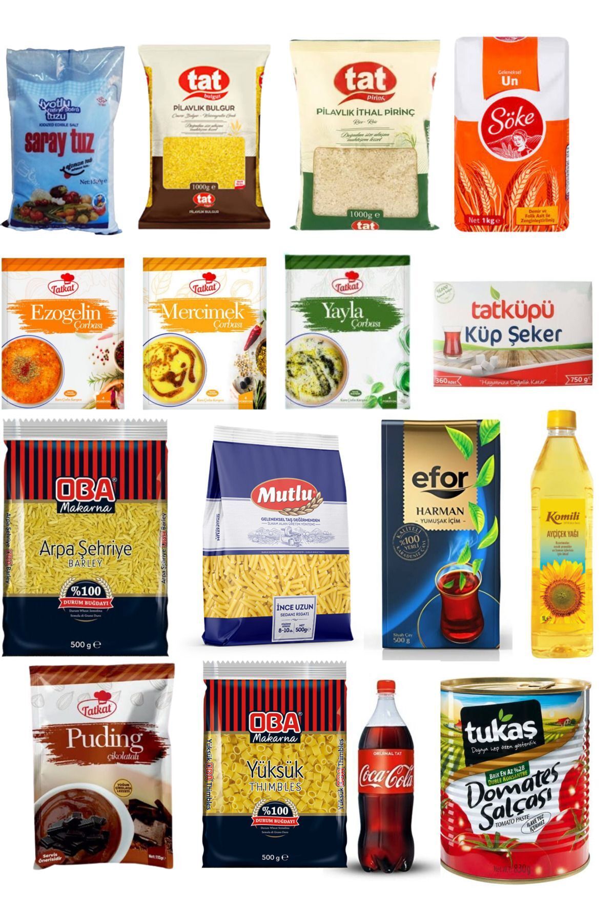 Ramazan paketi kumanya yardım gıda erzak kolisi ekonomik paket 16 parça ürün