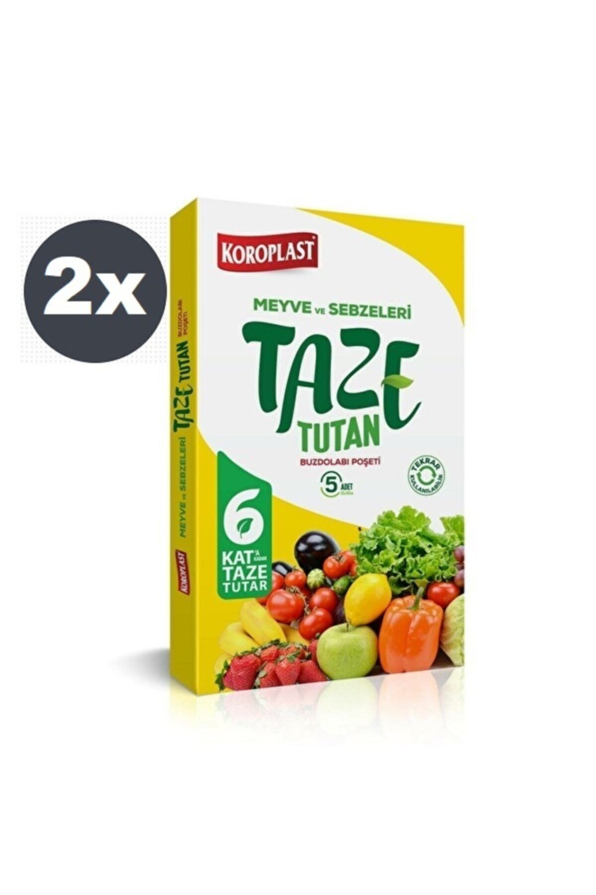 Taze Tutan Buzdolabı Poşeti 5 Li X2 Paket