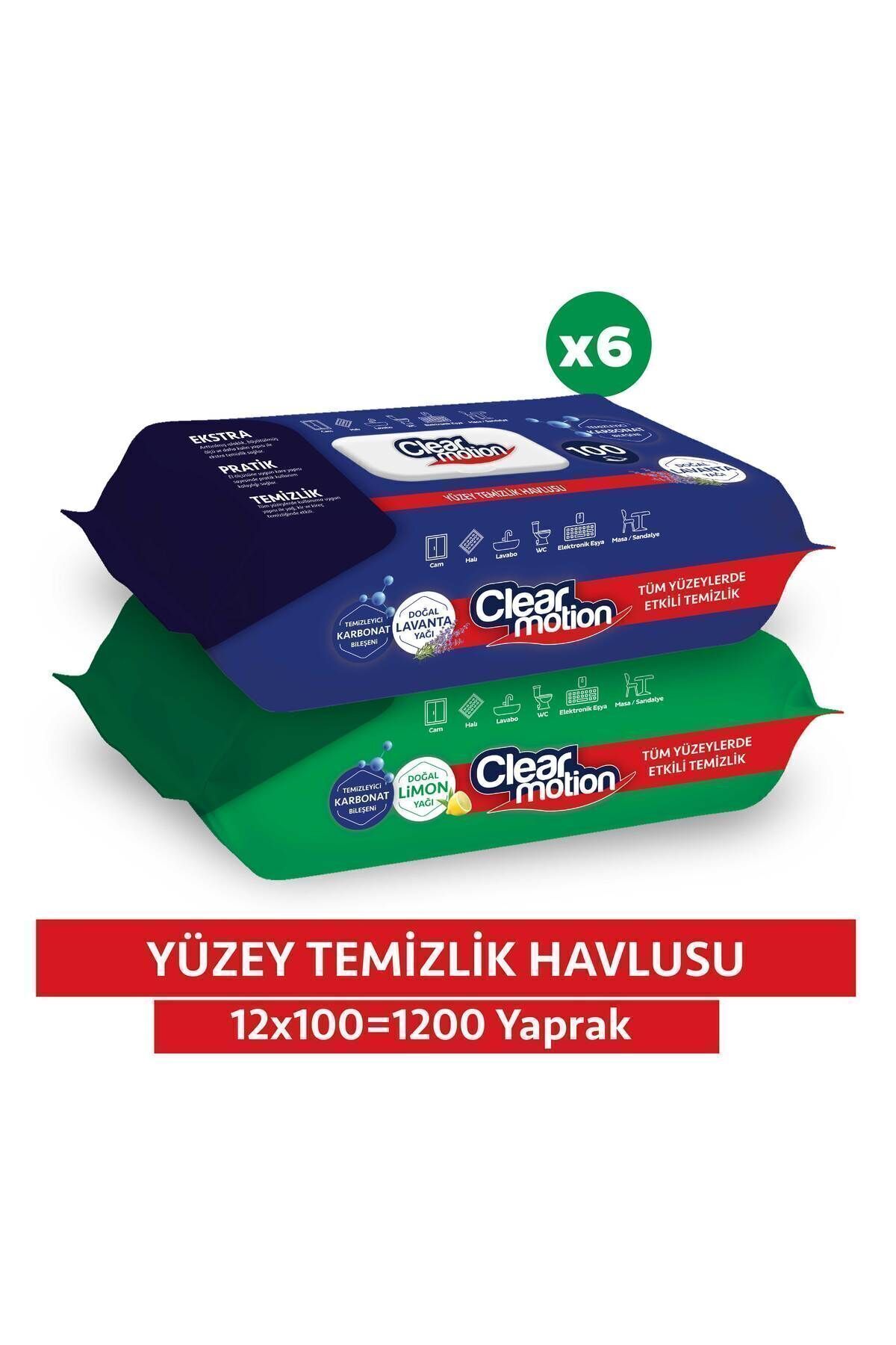 Clearmotion Yüzey Temizlik Havlusu (12x100) 1200 Yaprak