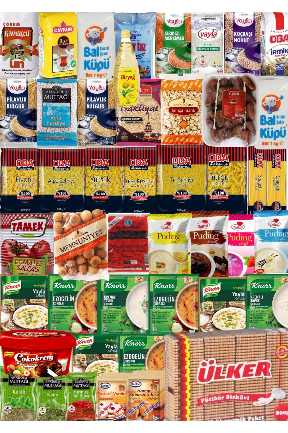 Ramazan paketi kumanya yardım gıda erzak kolisi 46 parça ürün 22 kg
