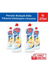 Bulaşık Elde Yıkama Deterjan Limonlu 675 ml x 4 Adet