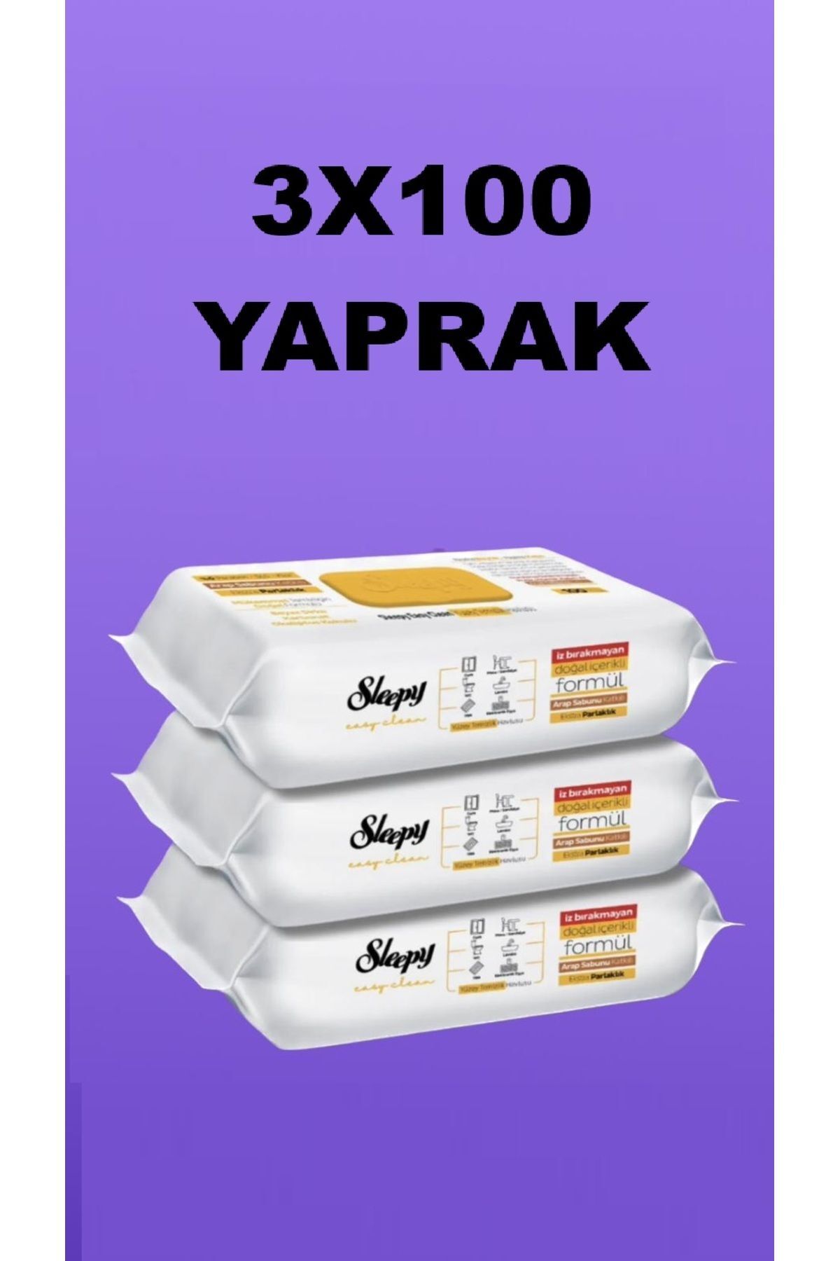 Easy Clean Arap Sabunu Katkılı Yüzey Temizlik Havlusu 100'lü 3x100 Yaprak''