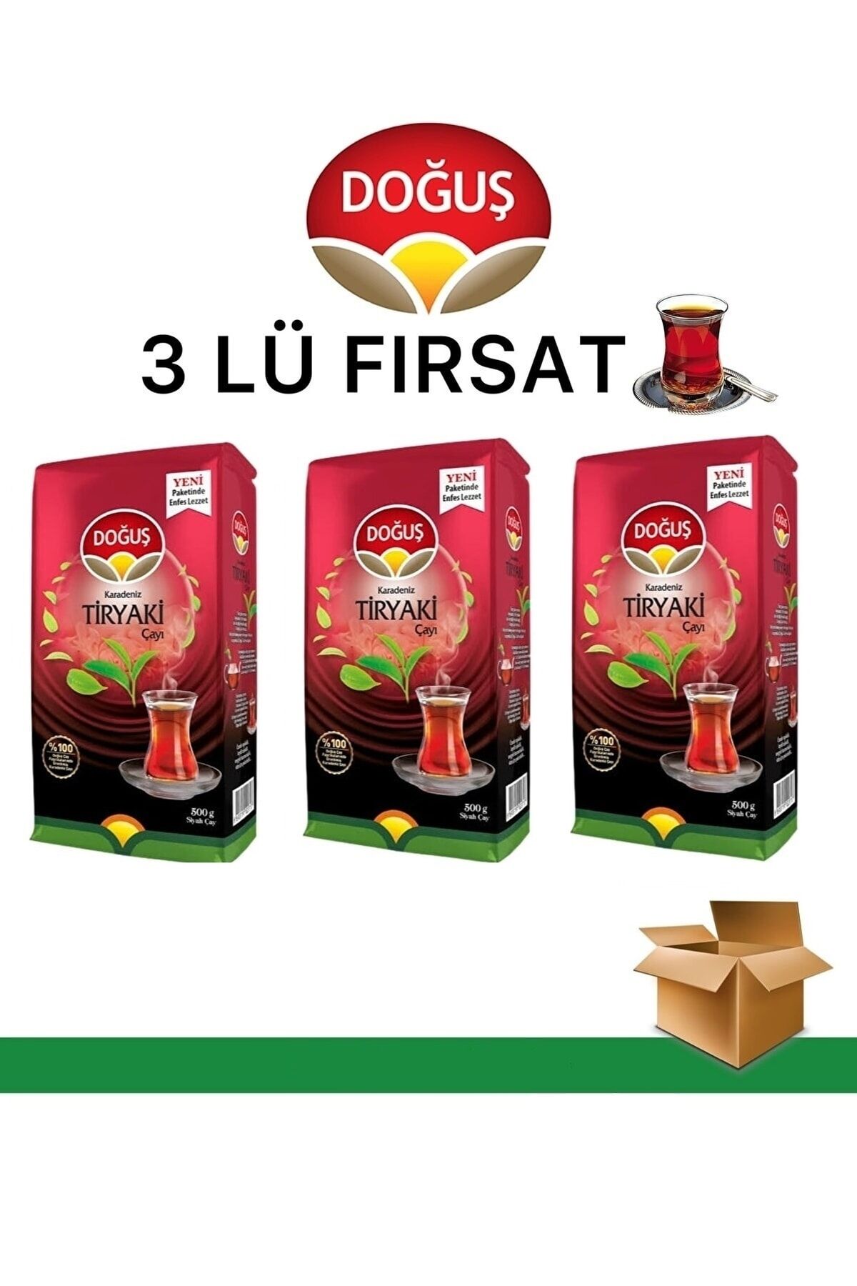 Çay Tiryaki 3lü Paket 1000 Gr