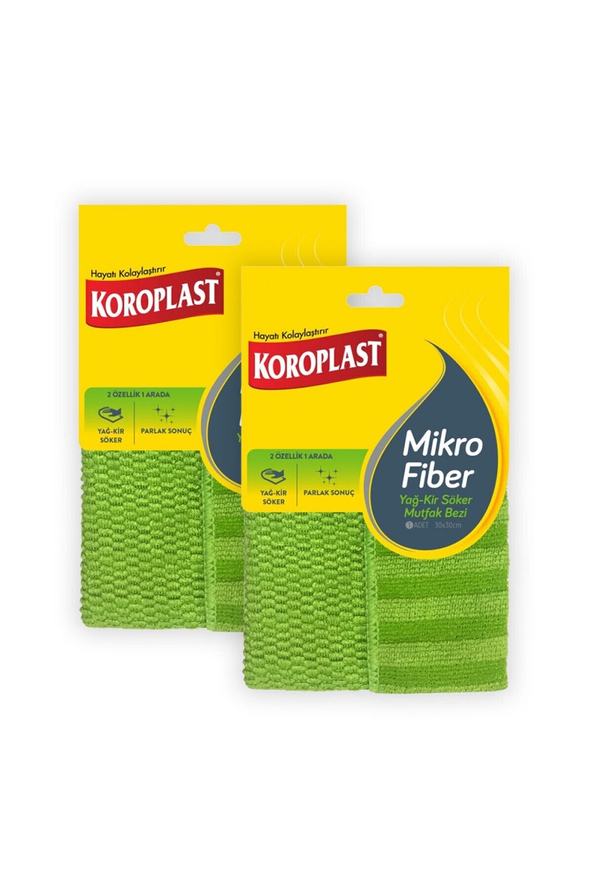 Koroplast Mikrofiber Yağ-kir Söker Mutfak Bezi - 2'li