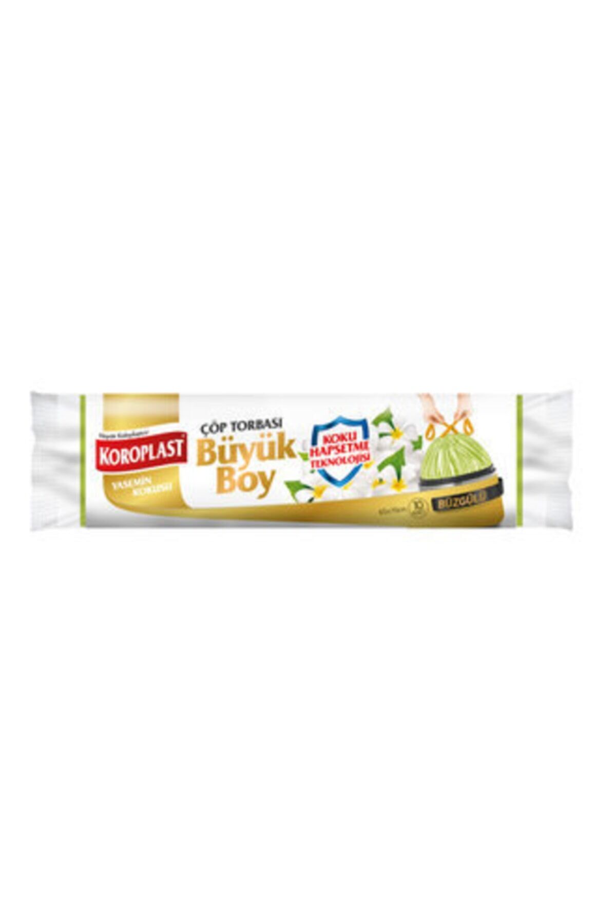 Ekstra Güçlü Büzgülü Çöp Torbası Büyük 10'Lu