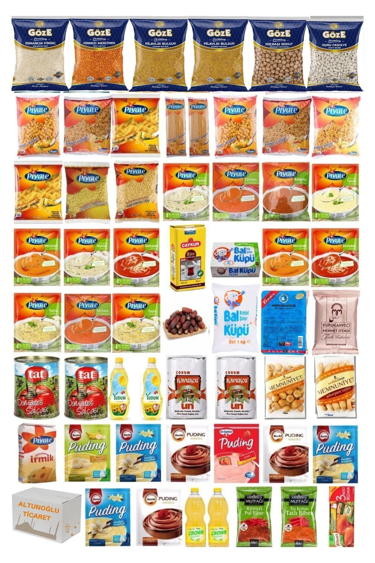 Ramazan Paketi Kumanya Yardım Erzak Gıda Kolisi 57 Parça Ürün Mega Koli
