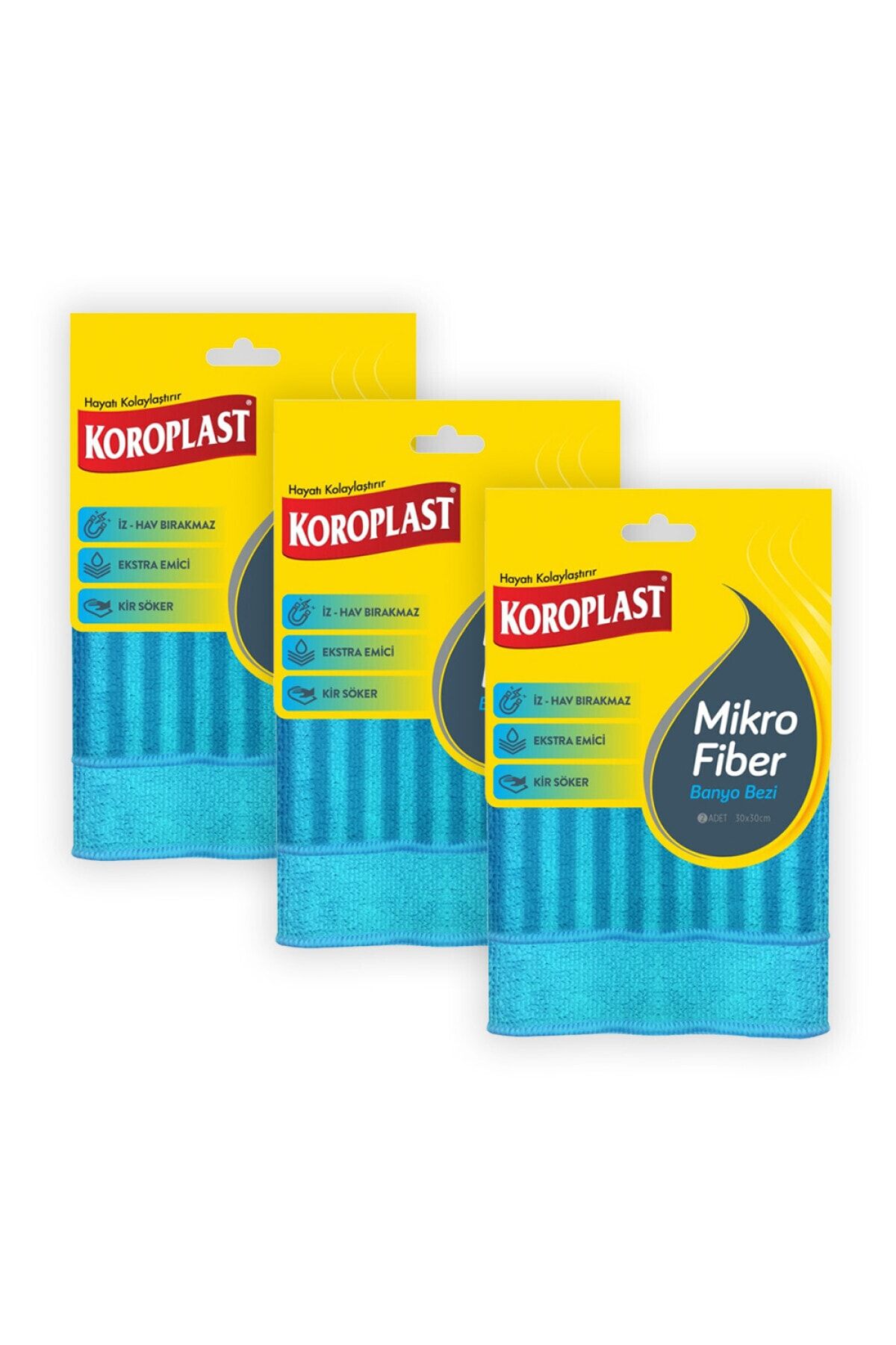 Koroplast Mikrofiber Banyo Bezi 2 Adet - 3'lü