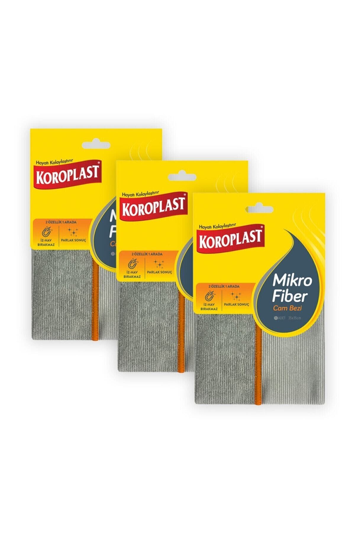 Koroplast Mikrofiber Cam Bezi - 3'lü