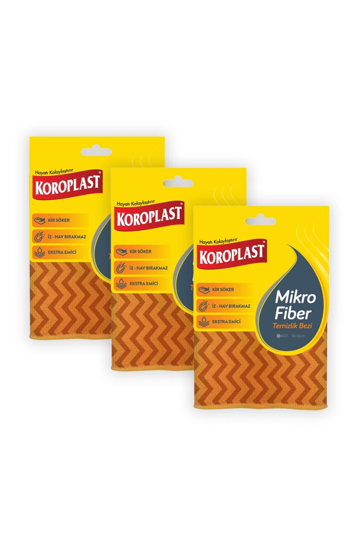 Koroplast Mikrofiber Temizlik Bezi - 3'lü