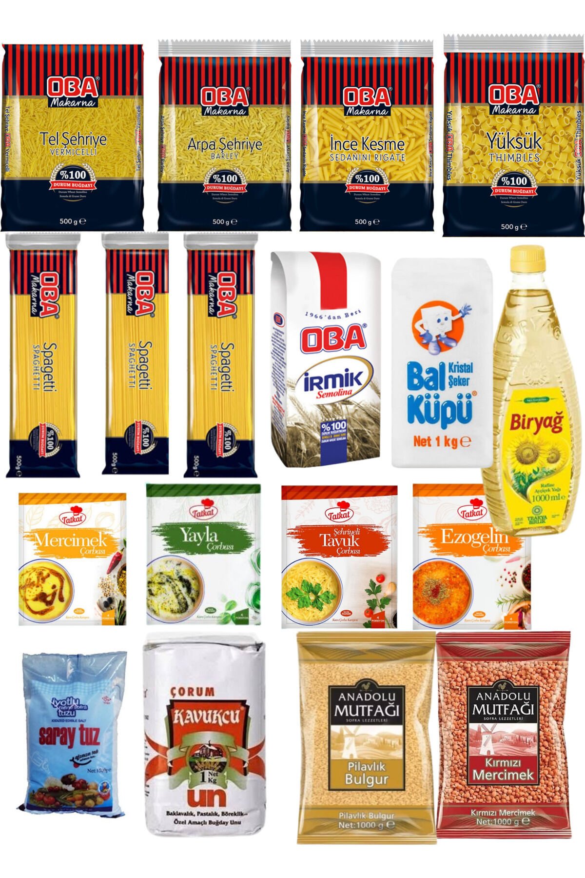 Ramazan paketi kumanya yardım gıda erzak kolisi ekonomik paket 18 parça