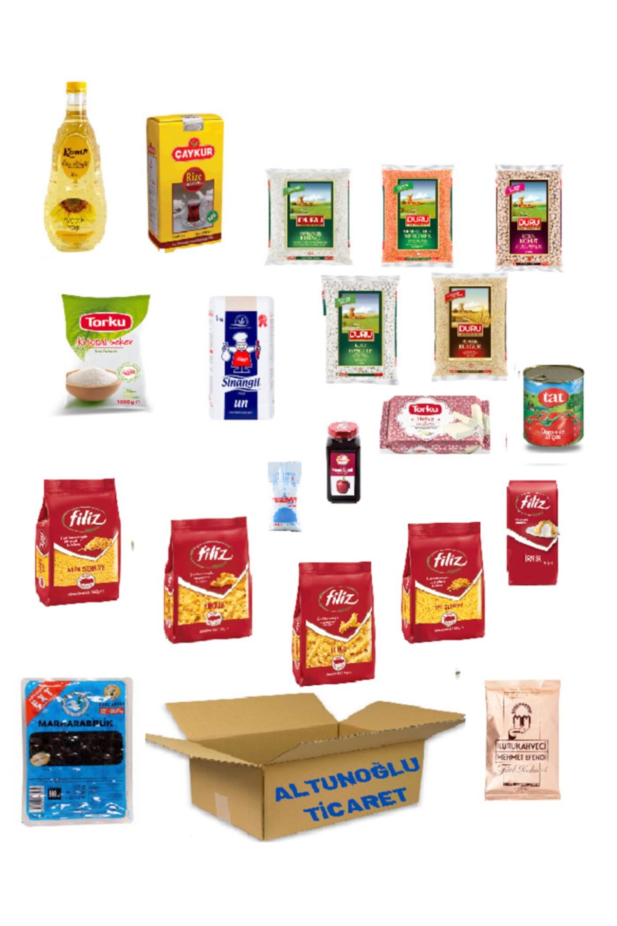 Biryağ Ayçiçek Yağı 2 lt Kumanya Ramazan Paketi Erzak Kolisi 20 Parça