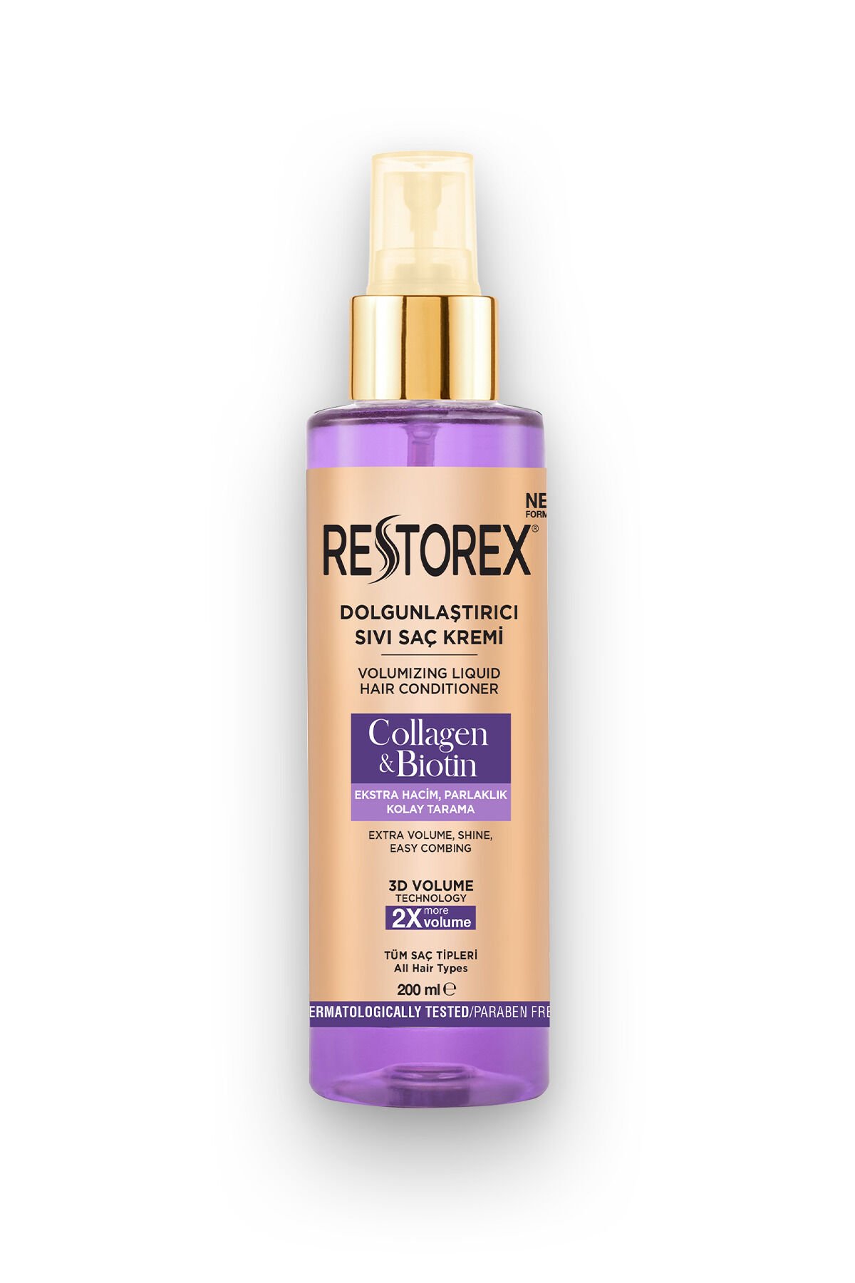 Dolgunlaştırıcı Sıvı Saç Kremi Kolajen & Biotin 200 Ml