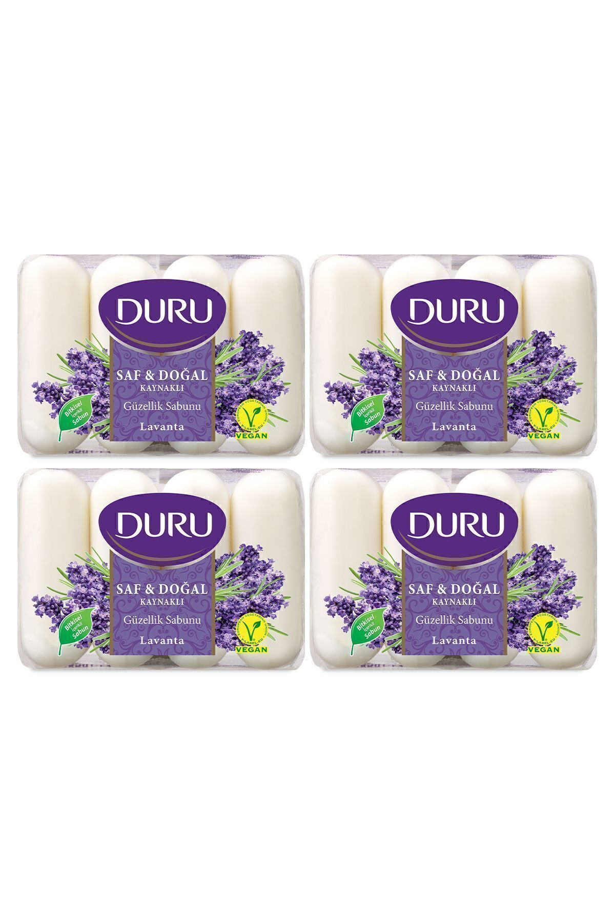 Saf & Doğal Kaynaklı Lavanta 16 Adet Güzellik Sabunu 4x280gr