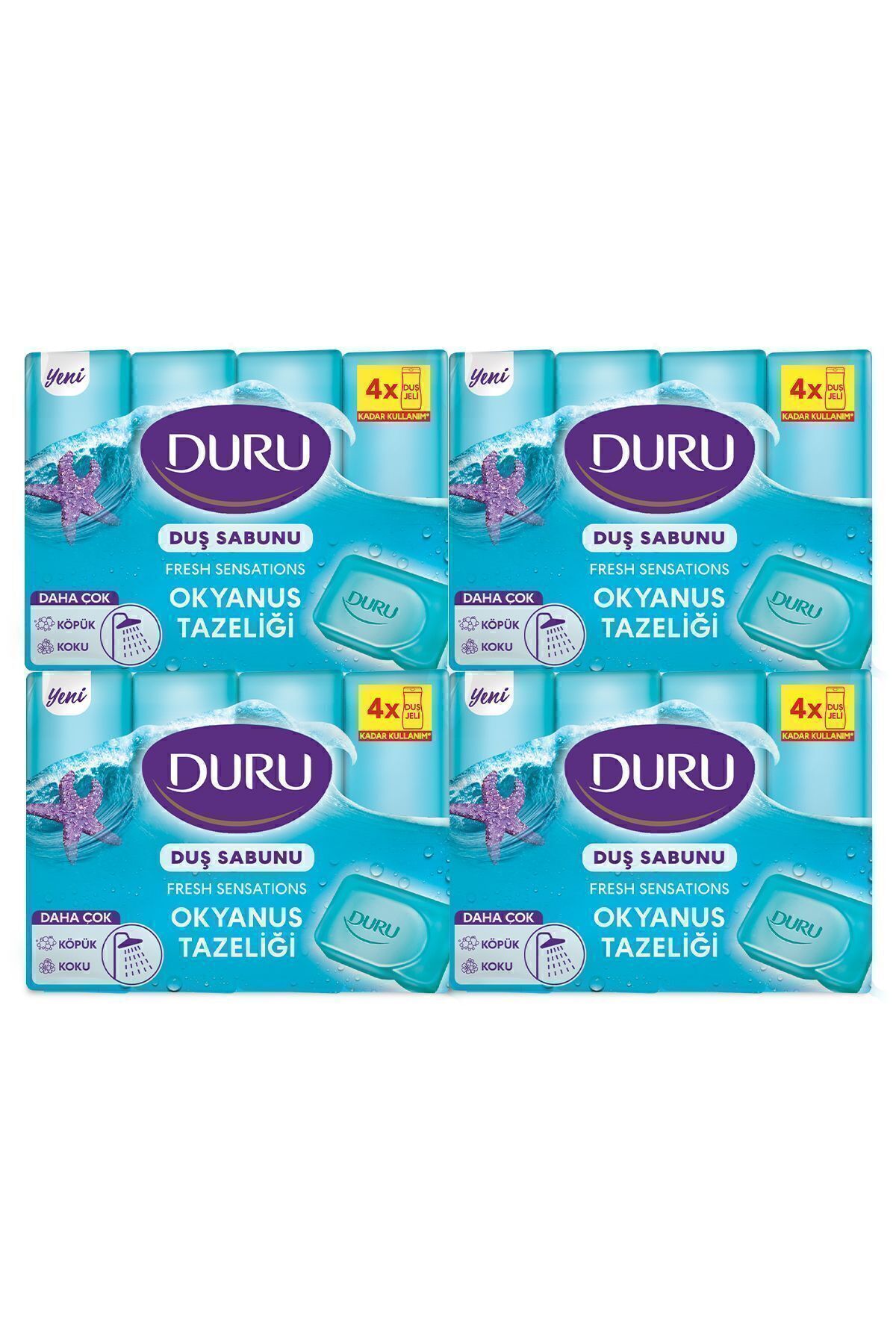 Fresh Sensations Okyanus Tazeliği 16 Adet Duş Sabunu 4x600gr