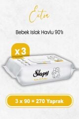 Extra Islak Bebek Havlusu 90 X 3 Adet (270 YAPRAK)
