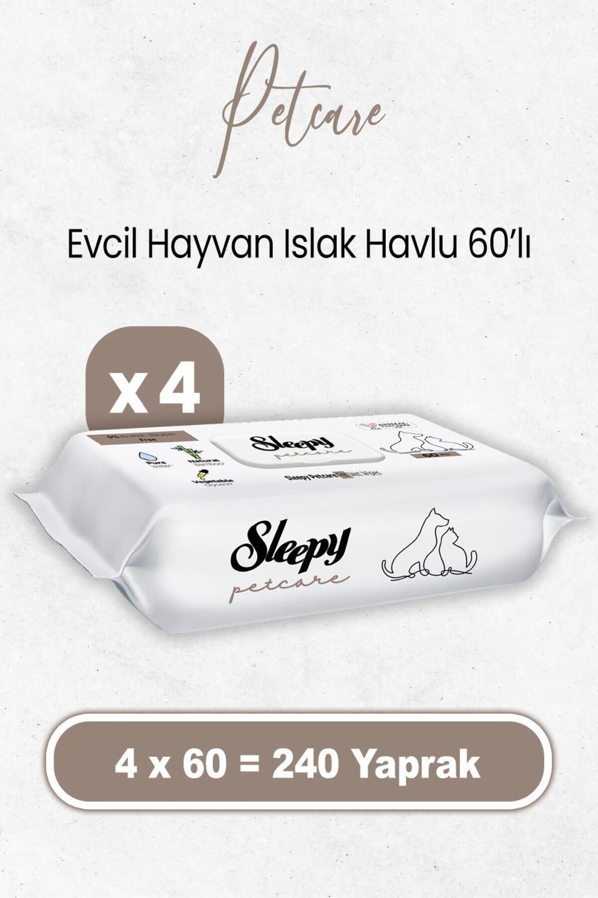 Petcare Evcil Hayvan Islak Havlusu 60 X 4 Adet (240 YAPRAK)