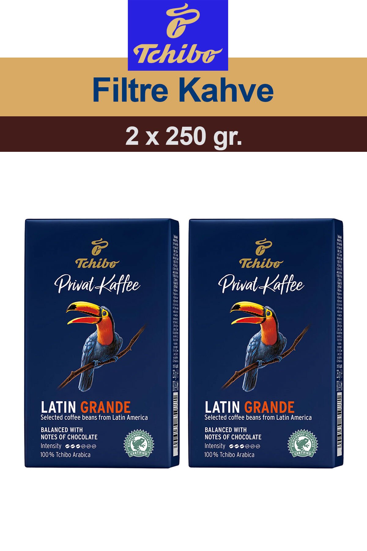Privat Kaffee Latin Grande Öğütülmüş Filtre Kahve 2x250 gr.