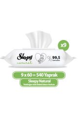 Natural Yenidoğan Islak Havlu Mendil 60x9 540 Yaprak