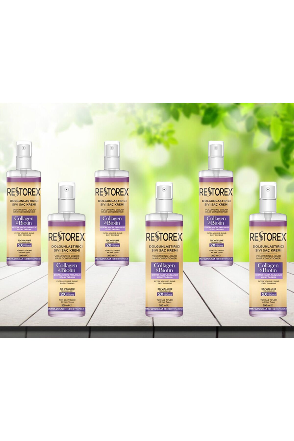 Dolgunlaştırıcı Sıvı Saç Kremi Kolajen & Biotin 200 Ml 6 Adet