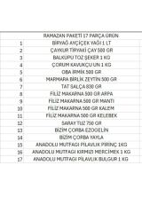 Ramazan paketi kumanya yardım gıda erzak kolisi lüks paket 17 parça ürün