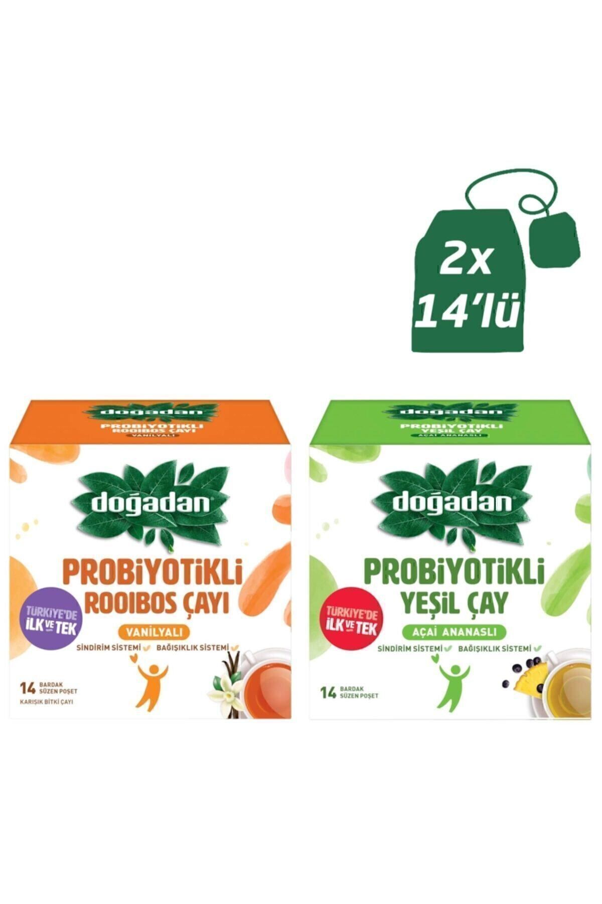 Probiyotikli Yeşil Çay Açai Ananas 14lü+ Rooibos Vanilya 14lü