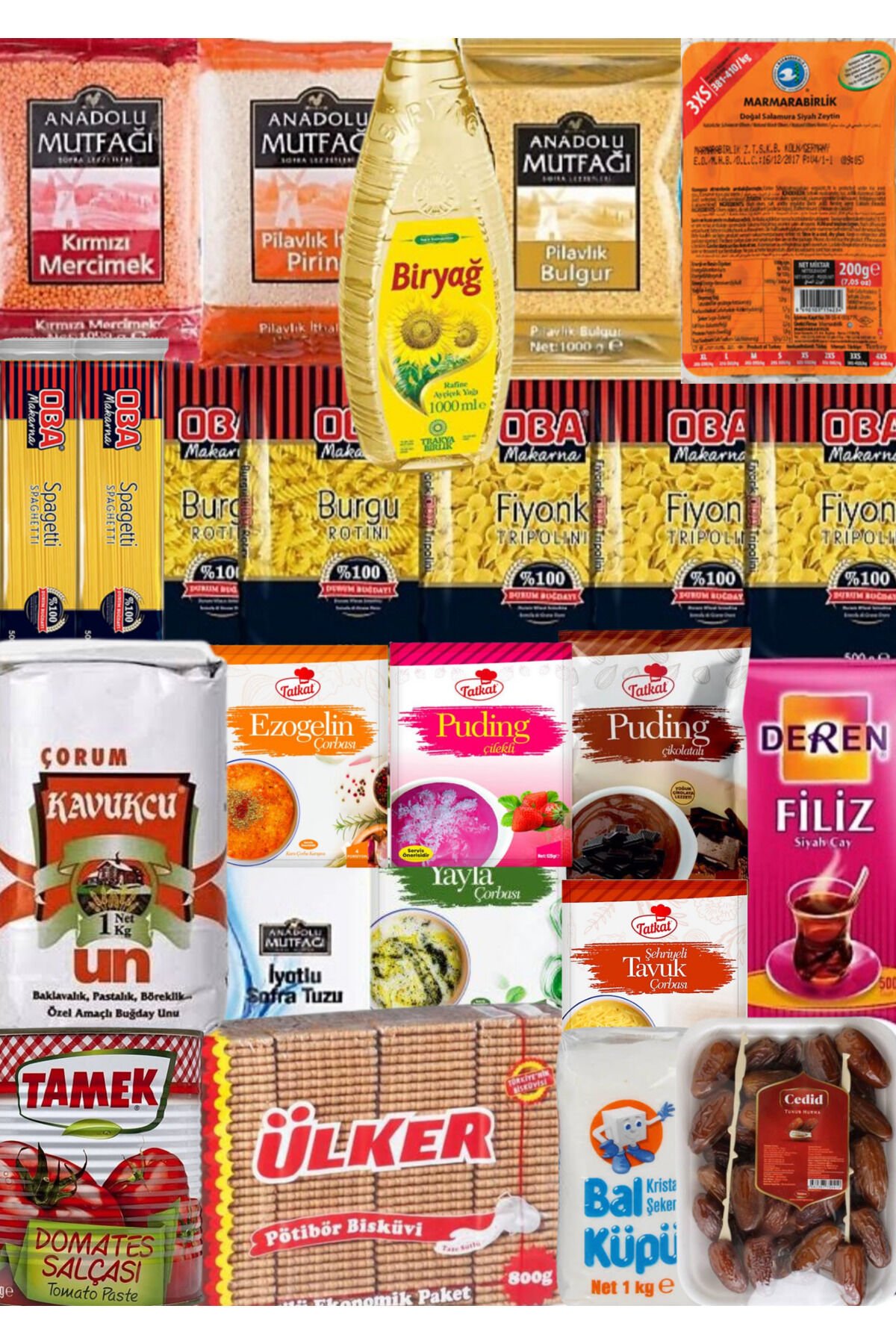 Ramazan erzak paketi kumanya yardım gıda erzak kolisi 24 parça ürün
