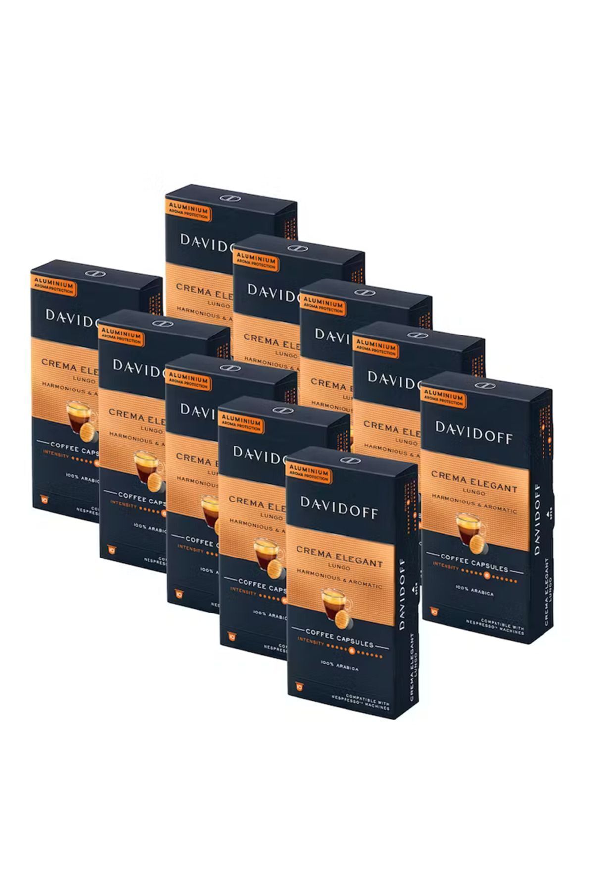 Crema Elegant Lungo Harmonıous & Aromatıc Aluminium Kapsül Kahve (100 Adet) (nespresso Uyumludur)
