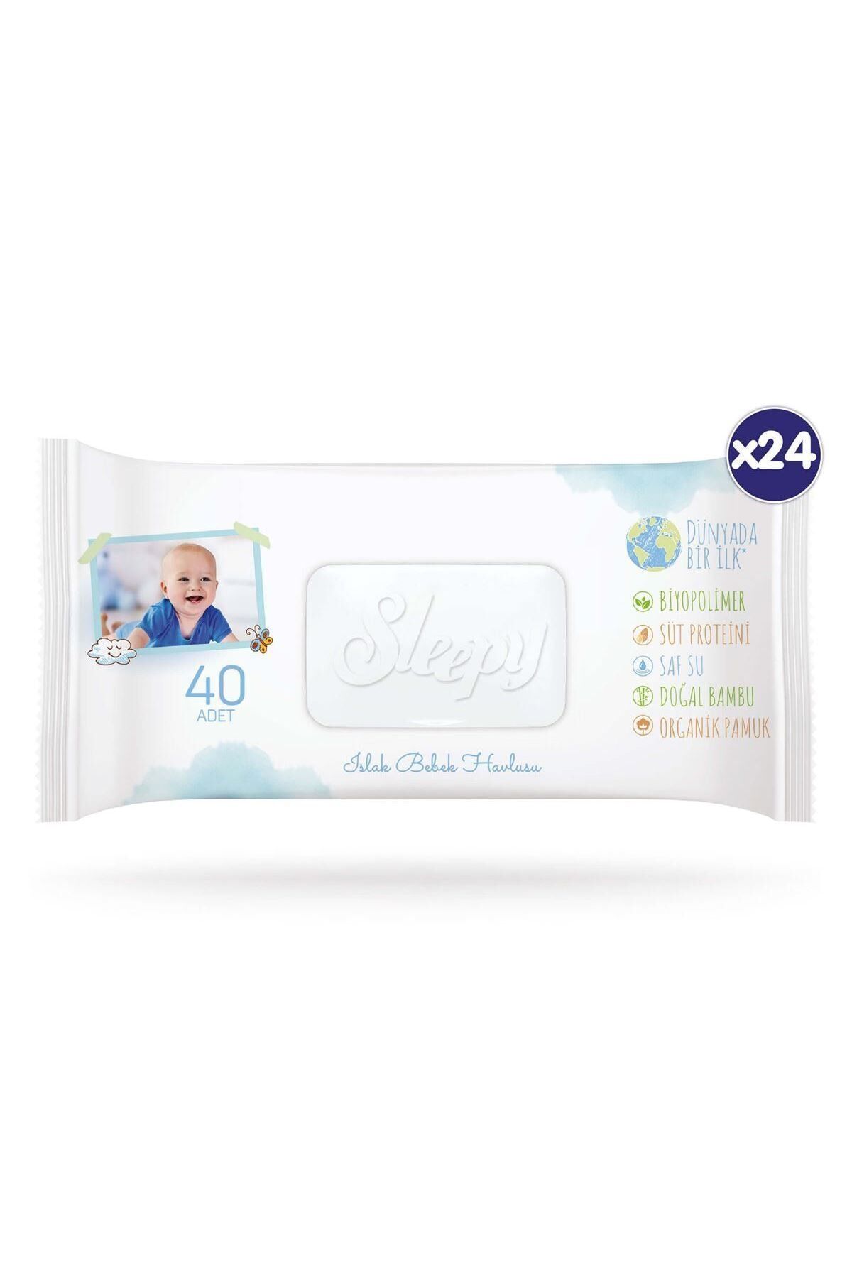 Bio Natural Islak Havlu 24x40 (960 Yaprak)