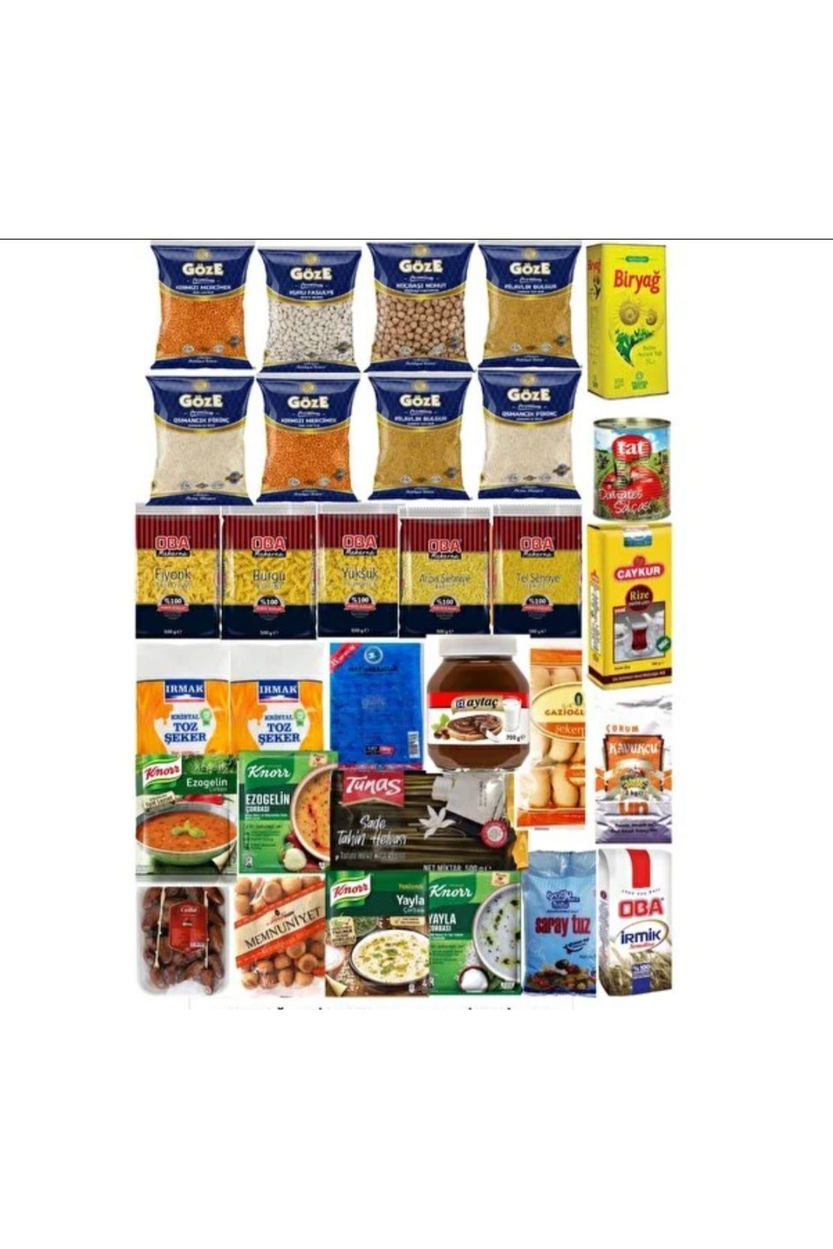 Ramazan paketi kumanya yardım gıda erzak kolisi mega paket 26 parça çeşit 24,6 kg