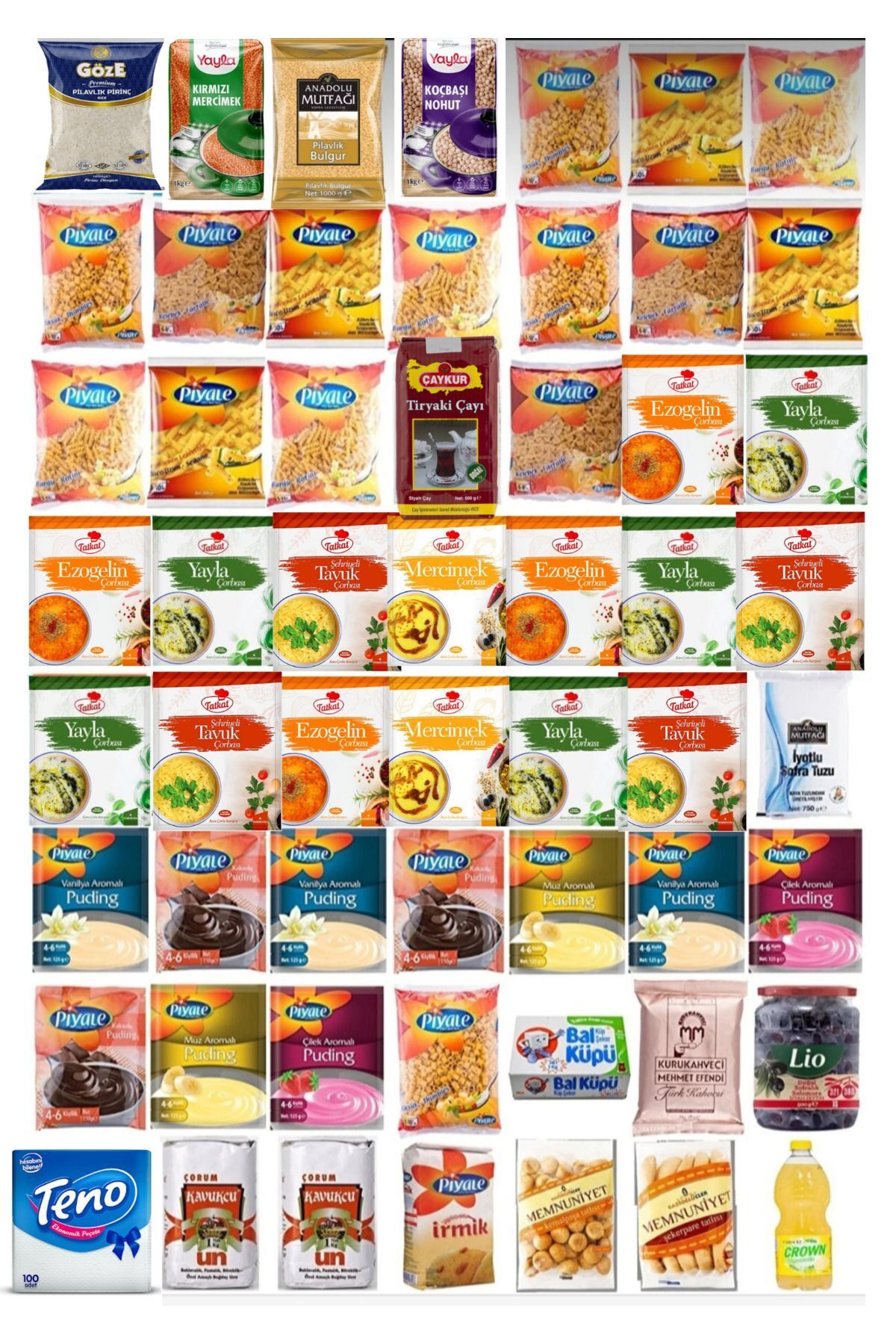 Ramazan paketi kumanya yardım gıda erzak kolisi mega paket 56 parça ürün