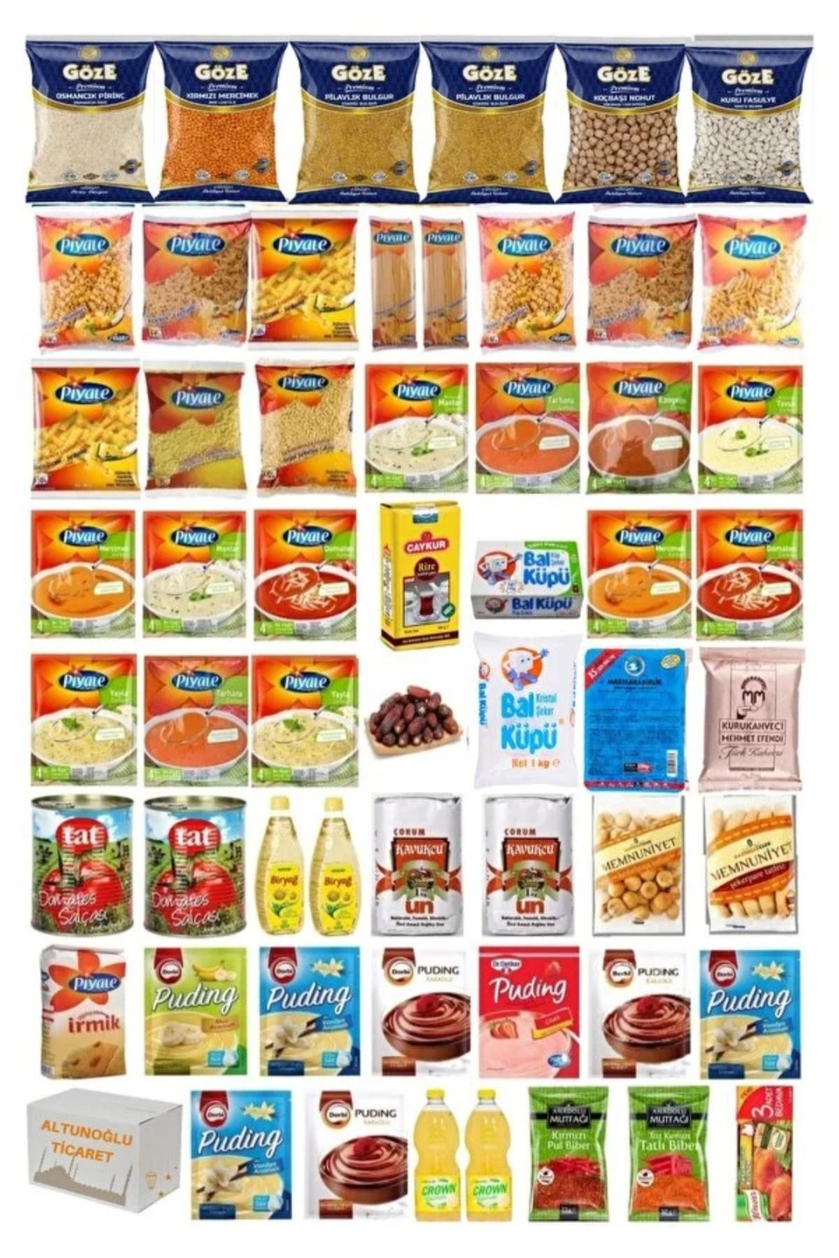 Ramazan paketi kumanya yardım gıda erzak kolisi mega paket 57 parça ürün