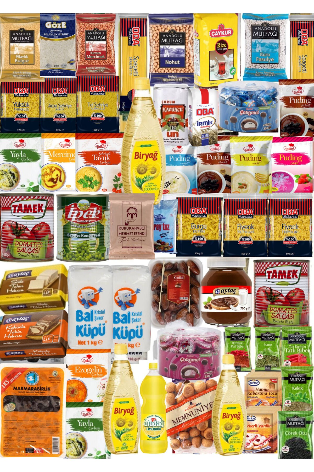 Ramazan paketi kumanya yardım gıda erzak kolisi mega paket 52 parça ürün