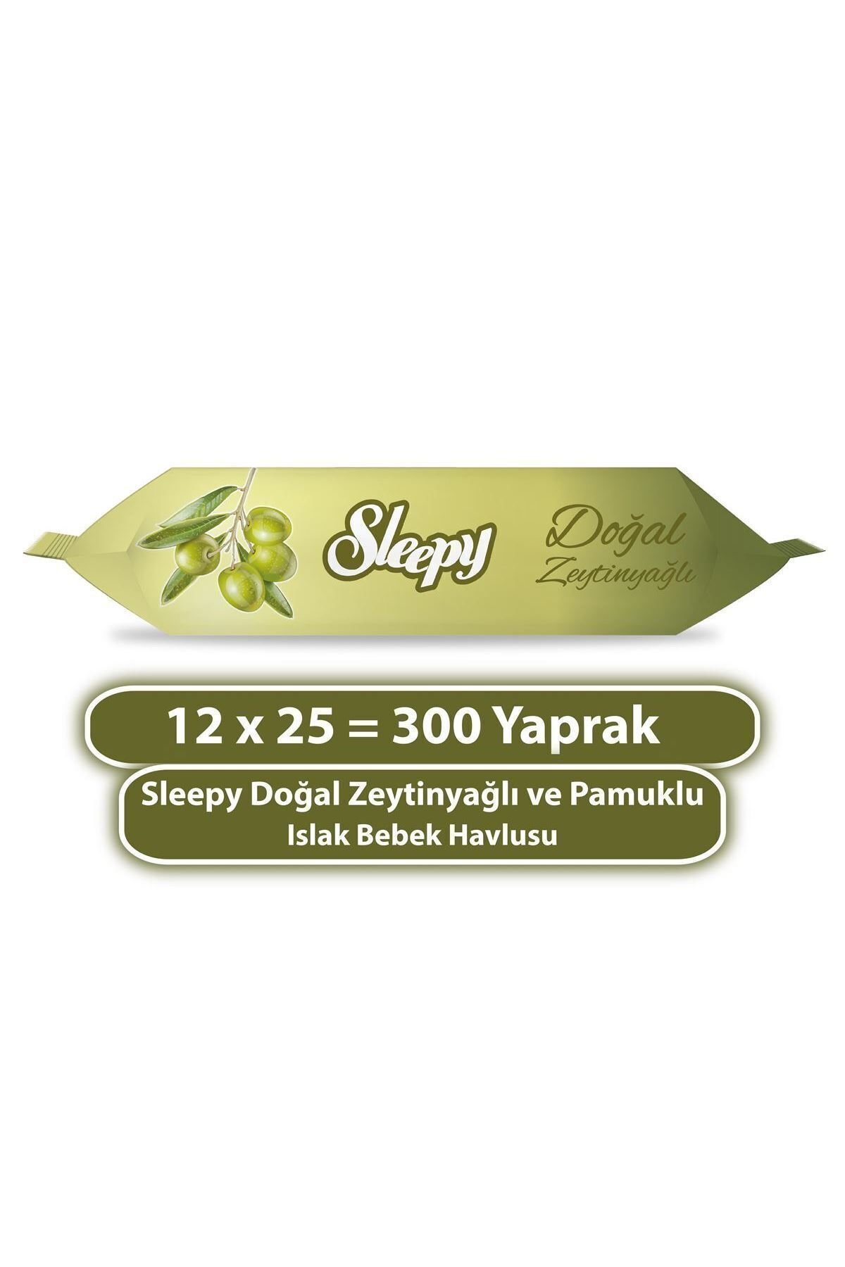 Doğal Zeytinyağlı Ve Pamuklu Islak Bebek Havlusu 12x25 (300 YAPRAK)