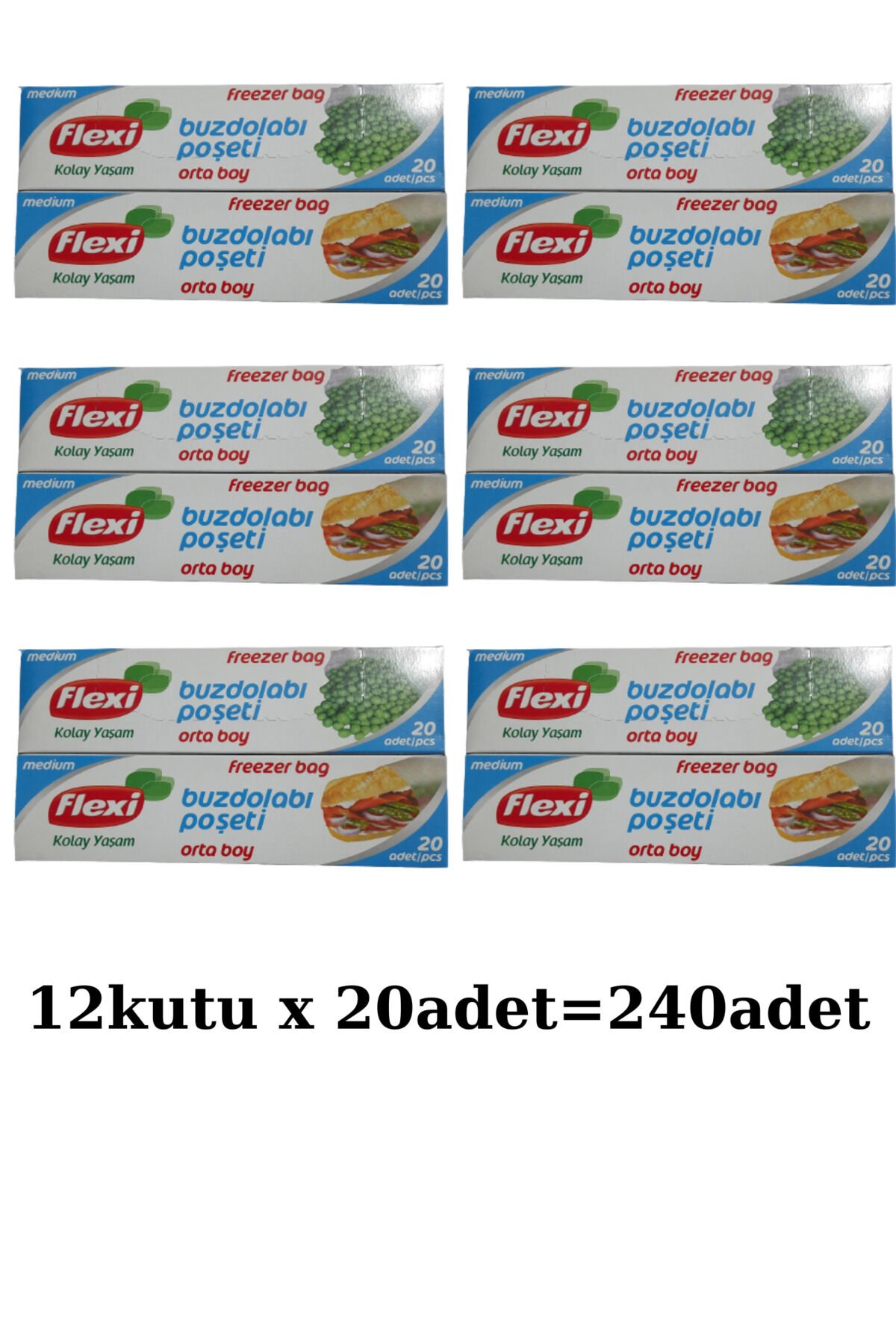 buzdolabı poşeti Orta boy 12kutu 20adetli