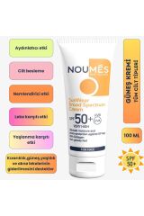 Noumes Sunwear Spf 50 Leke Karşıtı,yaşlanma Karşıtı,aydınlatıcı,nemlendirici Yüz Güneş Kremi 100 ml