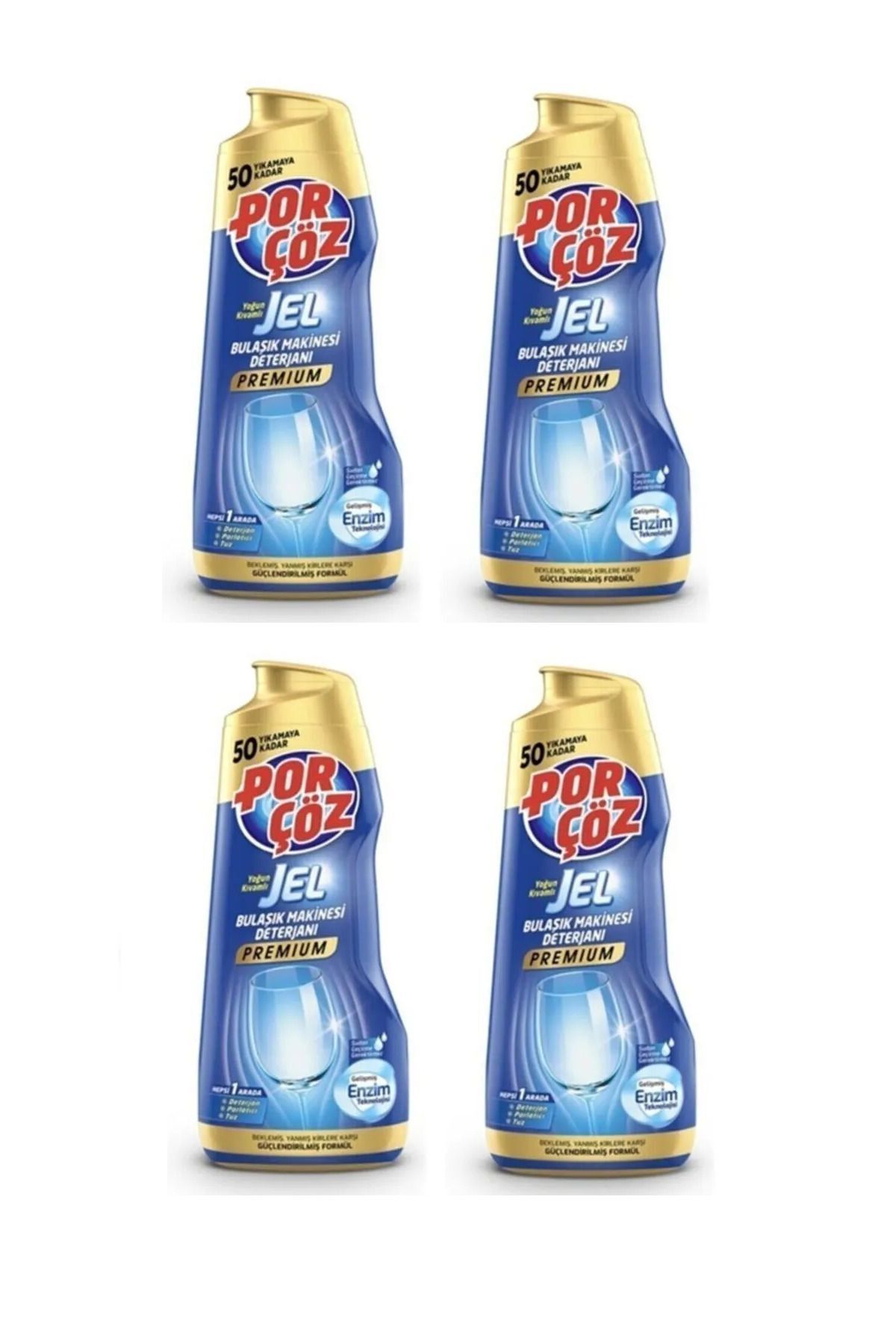 Premıum Porçöz Bulaşık Makine Deterjanı Yoğun Kıvamlı Jel 900 ml X 4 Adet