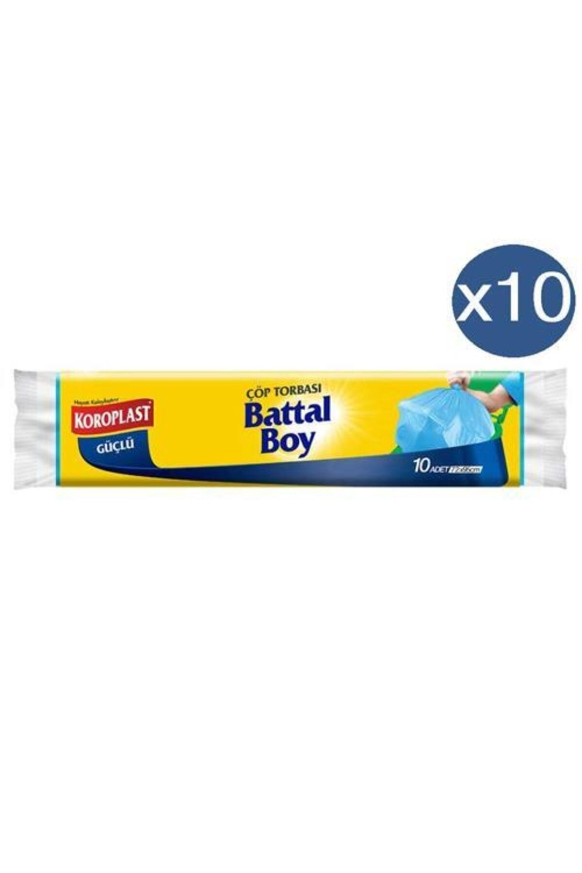 Güçlü Battal Boy Çöp Torbası 10'lu X 10 Paket (72*95)