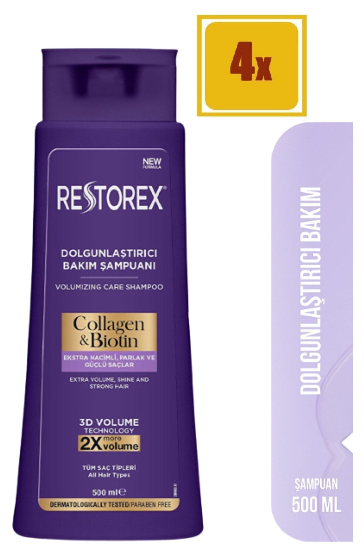 Collagen&biotin Dolgunlaştırıcı Şampuan 500 Ml 4 Adet