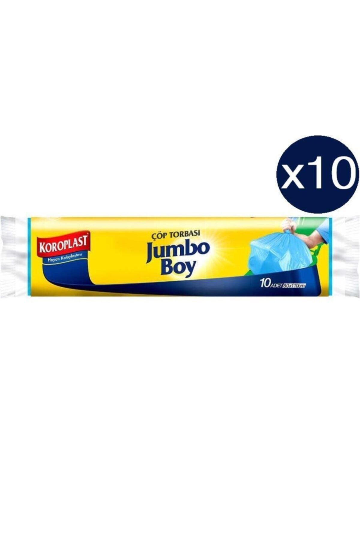 Güçlü Jumbo Çöp Torbası 10'lu X 10 Paket (80*110)