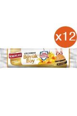 Vanilya Büzgülü Büyük Çöp Torbası 10'lu X 12 Paket