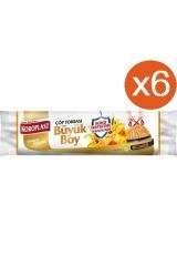 Vanilya Büzgülü Büyük Çöp Torbası 10'lu X 6 Paket